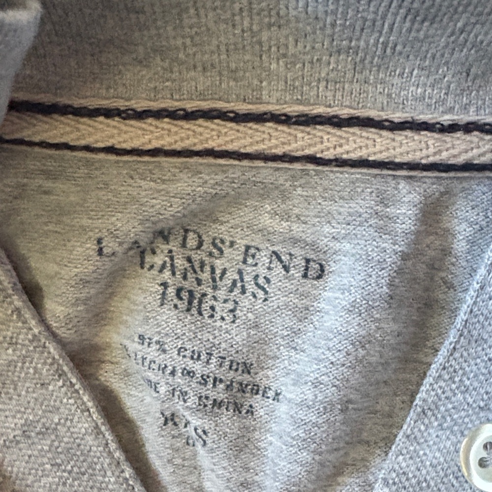 Lands' End Gray Collared Shirt